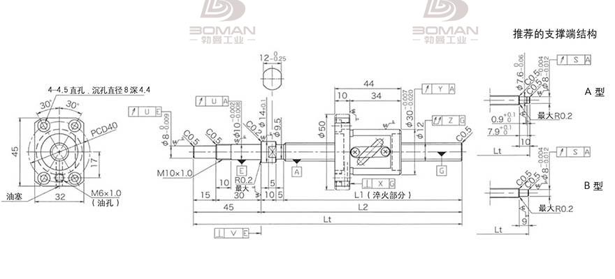 KURODA GP1205DS-BALR-0450B-C3S 黑田丝杆3d下载