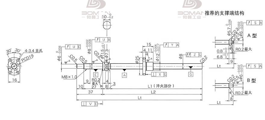 KURODA DP0801JS-HDNR-0180B-C3S 上海黑田丝杆